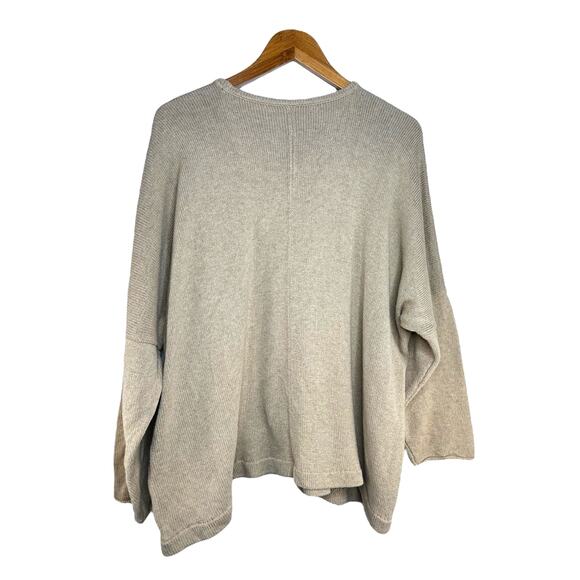 Eskandar x Neiman Marcus Beige Oversized Sweater OS Minimalist - Picture 2 of 4